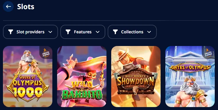 Monro Casino top games