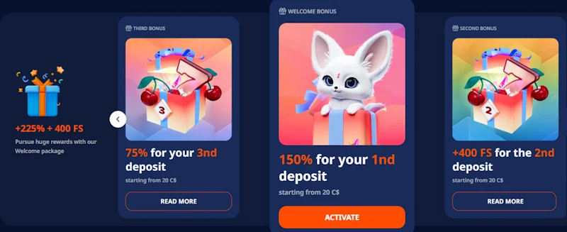 Monro Casino bonuses
