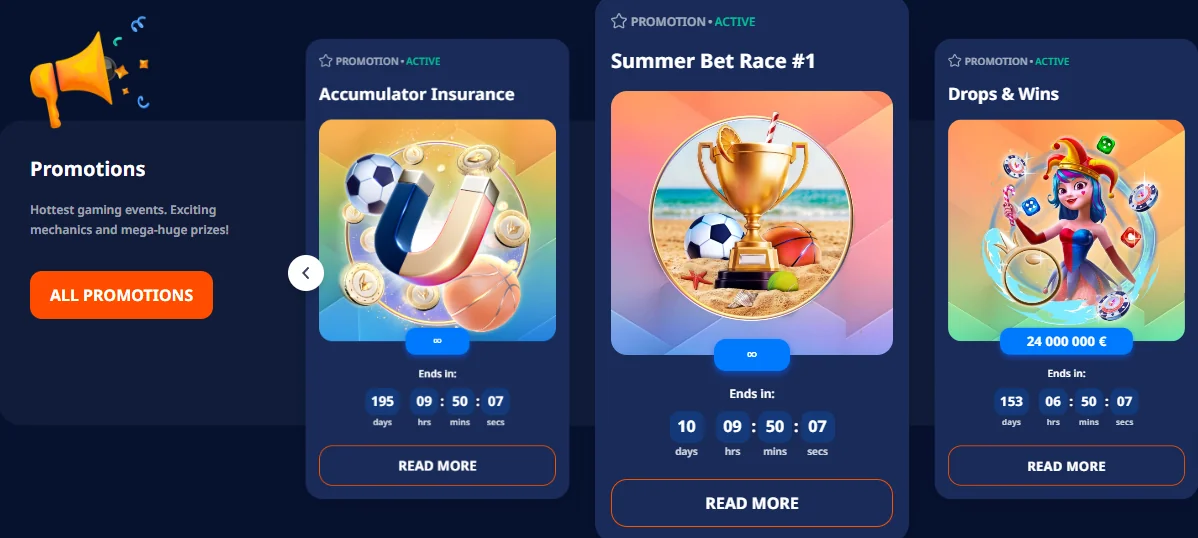 Monro Casino bonuses